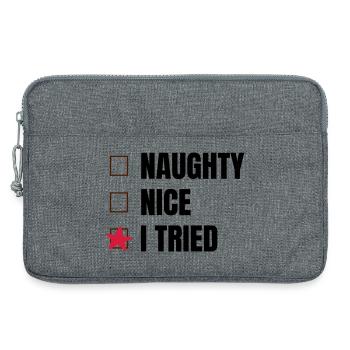 Christmas - Laptop bag 13" - heather grey - Front