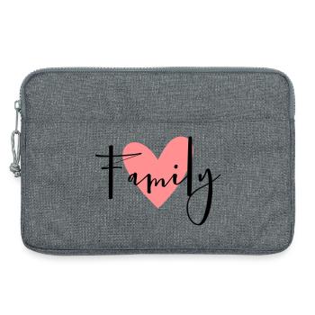 Family Herz Geschenkidee Eltern Kind Liebe - Laptoptasche 13" - Grau meliert - Vorne