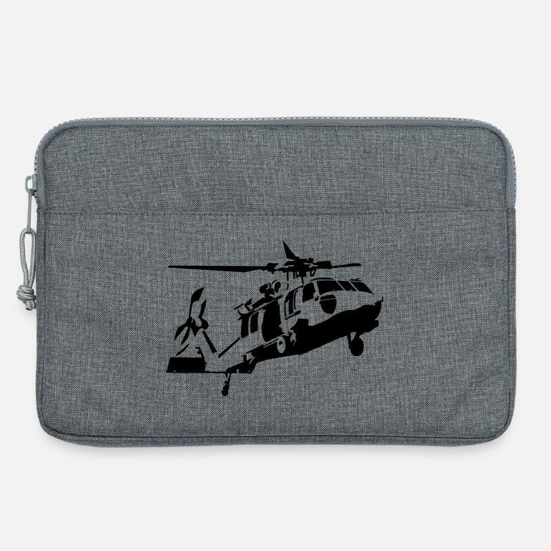 Hubschrauber - Laptoptasche 13" - Grau meliert