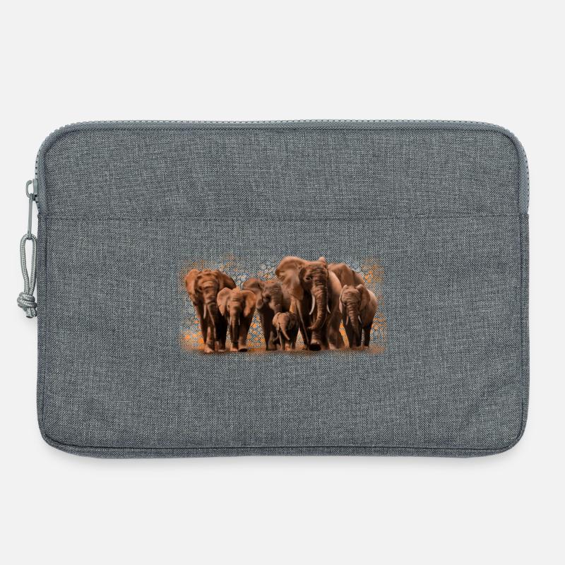 Elefanten - Laptoptasche 13" - Grau meliert