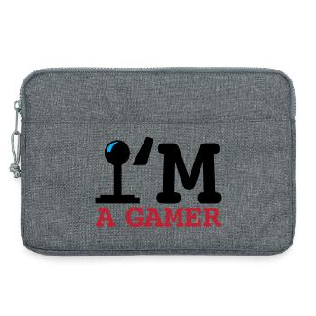 A Gamer Bold Typography - Laptop bag 13" - heather grey - Front