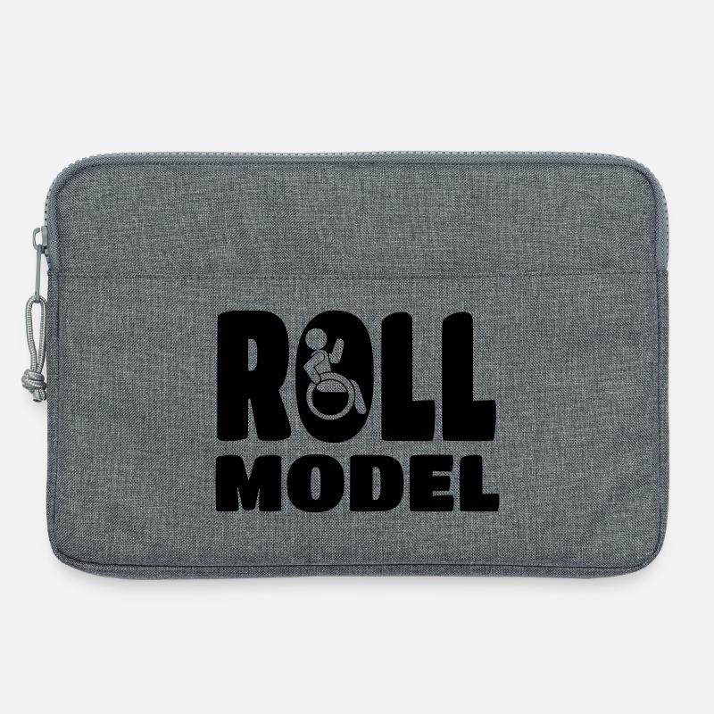 Jeder Rollstuhlfahrer ist ein Vorbild * - Laptoptasche 13" - Grau meliert