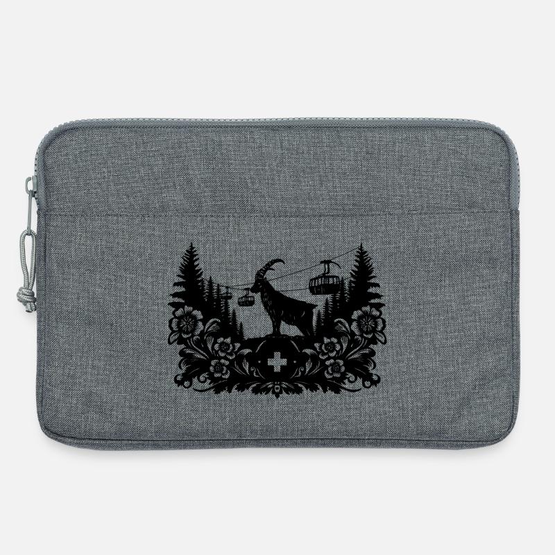 Steinbock_1_black - Laptop bag 13" - heather grey