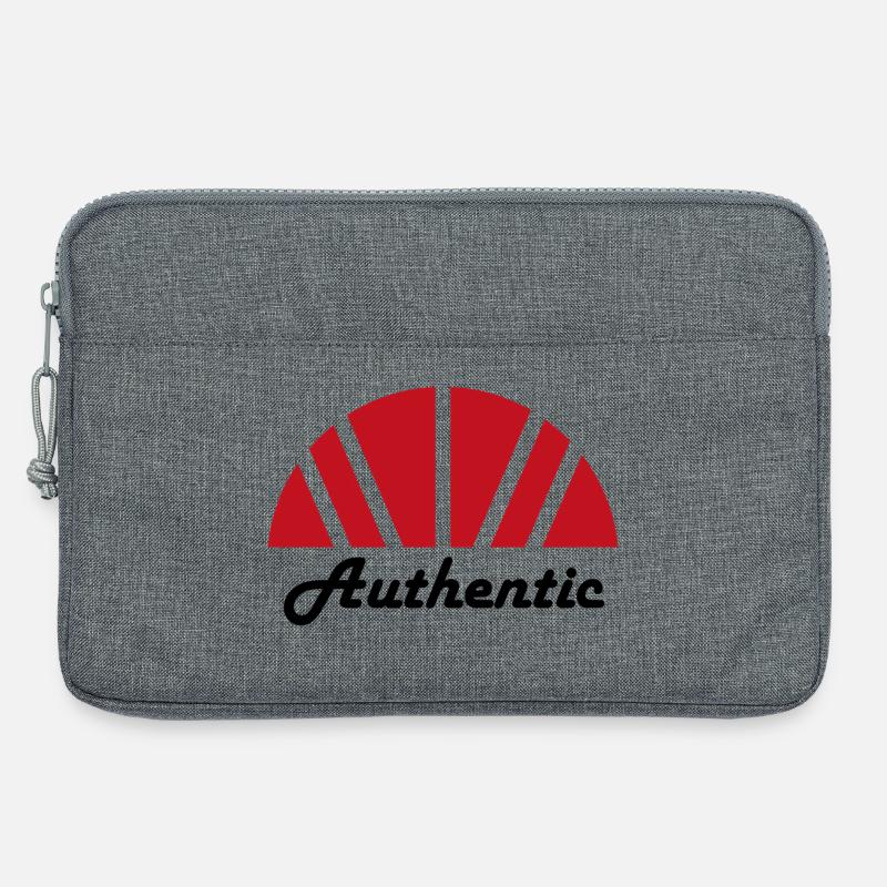 Authentische abstrakte Red Ray Dawn - Laptoptasche 13" - Grau meliert