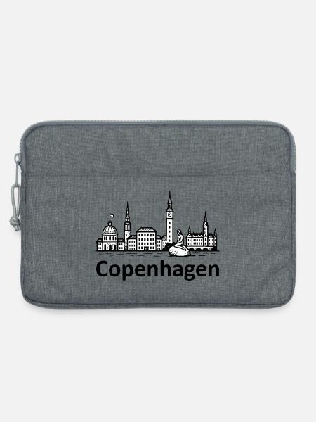 Stadt Silhouette Copenhagen - Laptoptasche 13" - Grau meliert