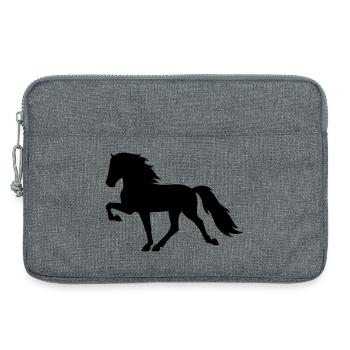 Tölter Cheval islandais - Sacoche pour ordinateur portable 13 pouces - gris chiné - Devant