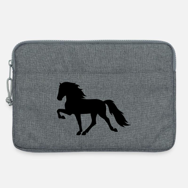 Tölter Islandpferd - Laptoptasche 13" - Grau meliert