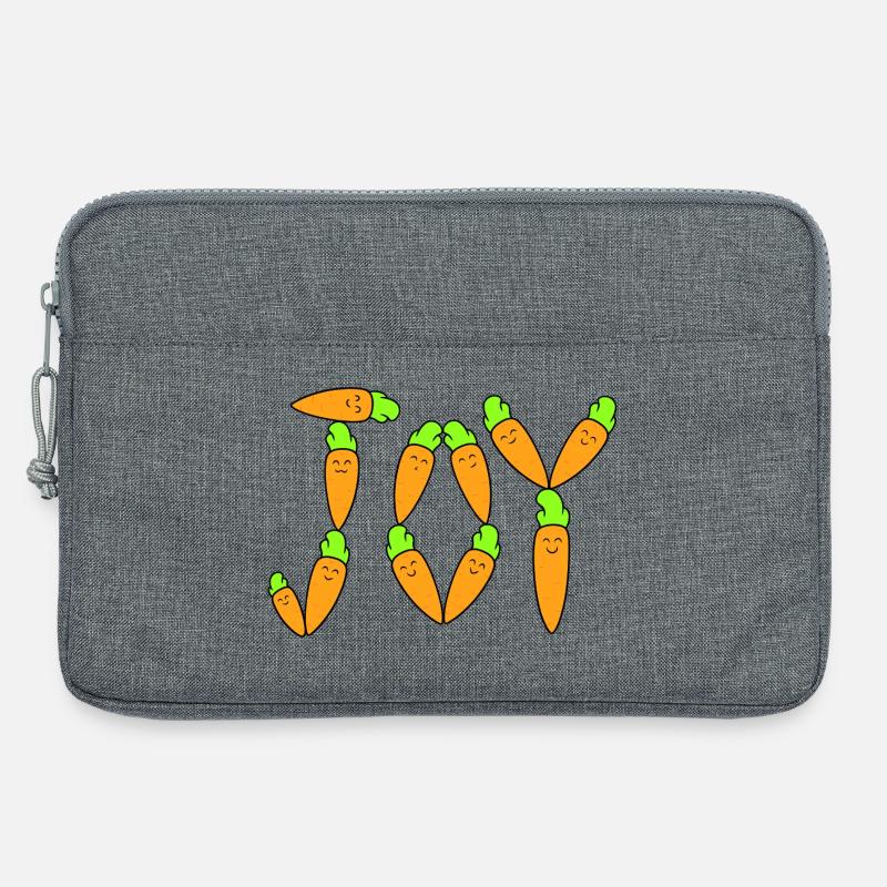 Karottenfreude - Laptoptasche 13" - Grau meliert