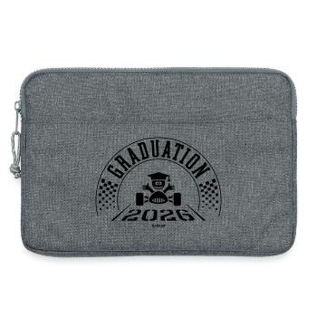 Abschluss 2026 – Schule ist vorbei – Ziellinie – B - Laptoptasche 13" - Grau meliert - Vorne