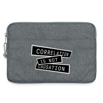 Correlation Is Not Causation Nerd Science - Laptop bag 13" - heather grey - Front