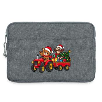 Christmas Tractor - Laptoptasche 13" - Grau meliert - Vorne