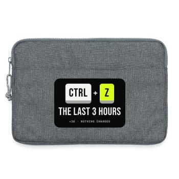 Strg Z: Die letzten 3 Stunden - Laptoptasche 13" - Grau meliert - Vorne