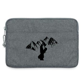 Mountain snowboarder - Laptop bag 13" - heather grey - Front
