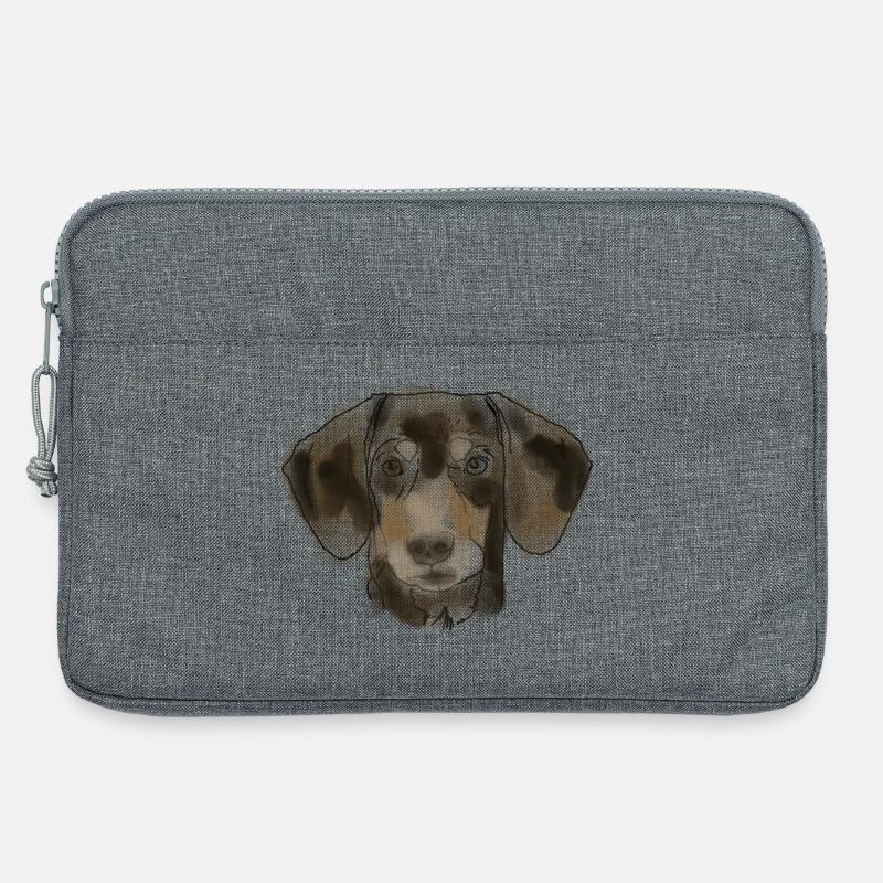 Dackel - Laptoptasche 13" - Grau meliert