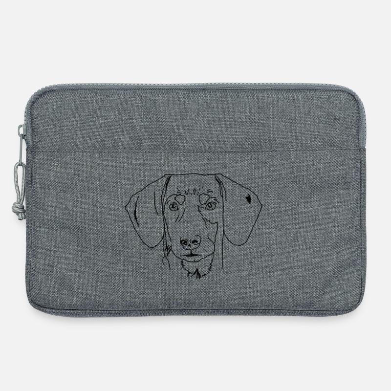 Dackel - Laptoptasche 13" - Grau meliert
