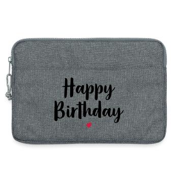 Happy birthday heart birthday gift - Laptop bag 13" - heather grey - Front