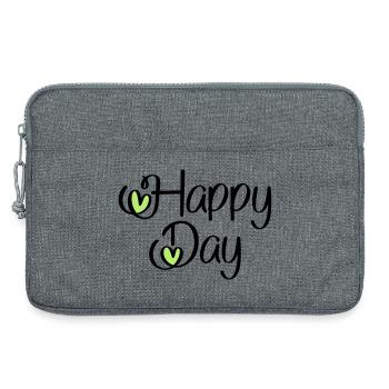 Happy Day - Sacoche pour ordinateur portable 13 pouces - gris chiné - Devant