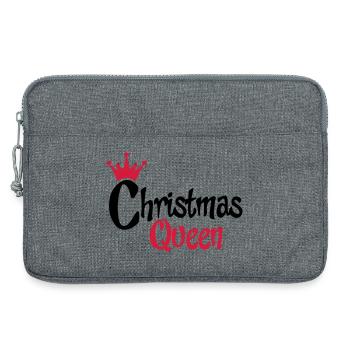 T-shirt de Noël drôle pour femme - Sacoche pour ordinateur portable 13 pouces - gris chiné - Devant