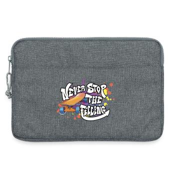 Skateboard Graffiti Motivation Design - Laptoptasche 13" - Grau meliert - Vorne