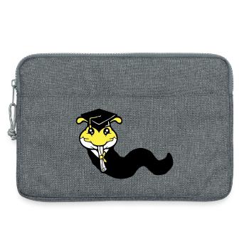 Raupe Schulabschluss Abitur bestanden College Wurm - Laptoptasche 13" - Grau meliert - Vorne