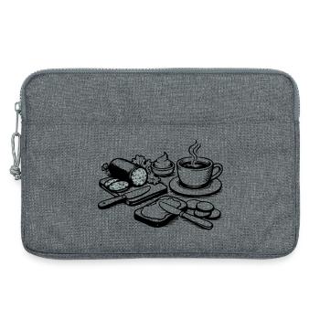 meal - Laptop bag 13" - heather grey - Front