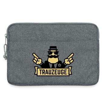 Signe de la main de garçon d’honneur (enterrement de vie de garçon / enterrement de vie de garçon / 2C) - Sacoche pour ordinateur portable 13 pouces - gris chiné - Devant
