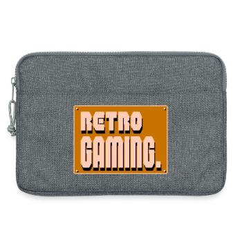 Retro-Gaming-Pixelkunst - Laptoptasche 13" - Grau meliert - Vorne