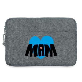 Mama-Herz - Laptoptasche 13" - Grau meliert - Vorne
