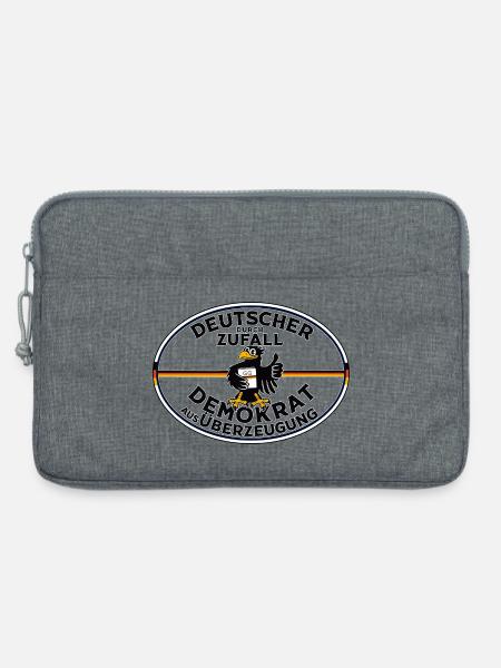 Deutscher durch Zufall, Demokrat aus Überzeugung - Laptoptasche 13" - Grau meliert