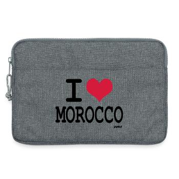 J'aime le maroc - couleurs personnalisables - Sacoche pour ordinateur portable 13 pouces - gris chiné - Devant