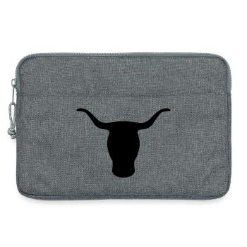 Stierkopf - Laptoptasche 13" - Grau meliert - Vorne