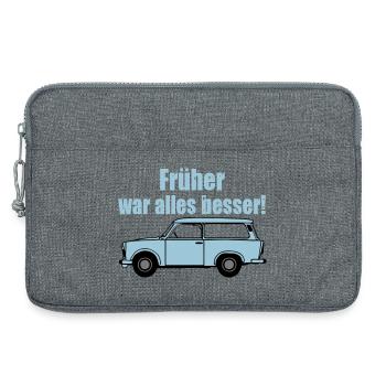  , DDR Kult , früher war alles besser (25) - Laptoptasche 13" - Grau meliert - Vorne