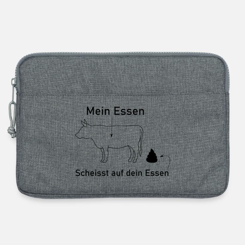 Mein Essen scheisst auf dein Essen - Laptoptasche 13" - Grau meliert