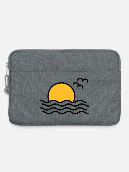 Sonnenuntergang - Laptoptasche 13" - Grau meliert