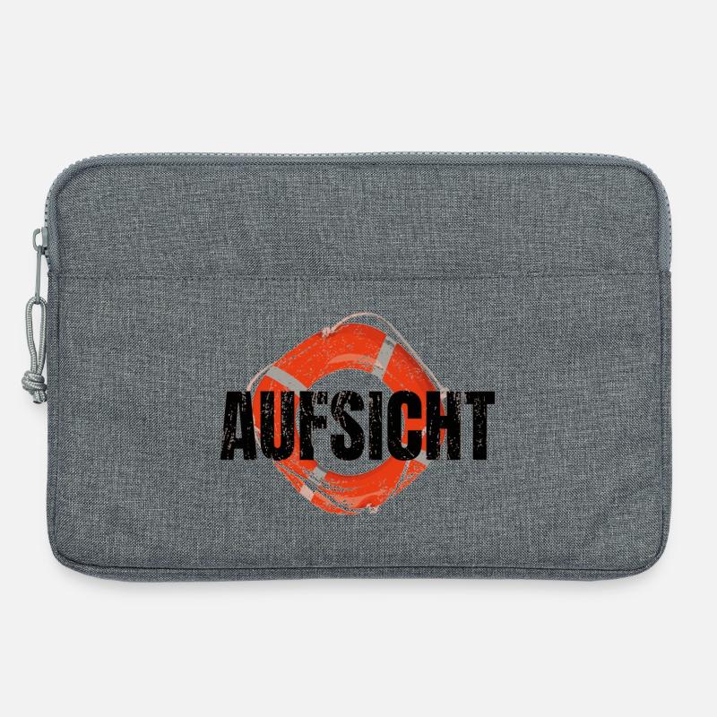 Aufsicht! Rettungsschwimmer - Laptoptasche 13" - Grau meliert
