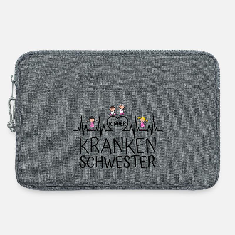 Kinderkrankenschwester Kinder Krankenschwester - Laptoptasche 13" - Grau meliert
