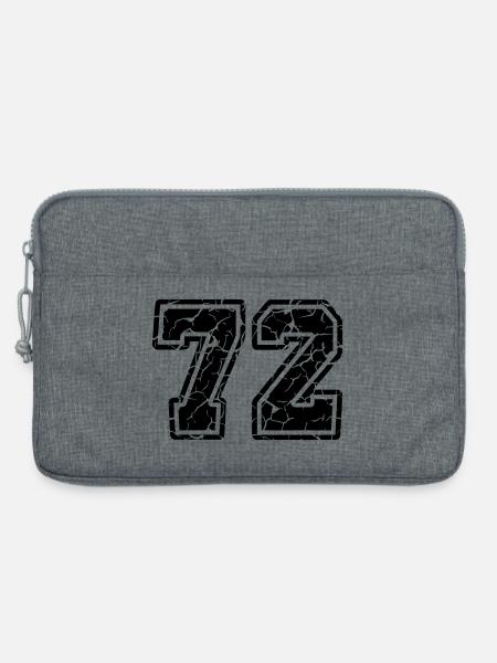 72 erodiert - Laptoptasche 13" - Grau meliert