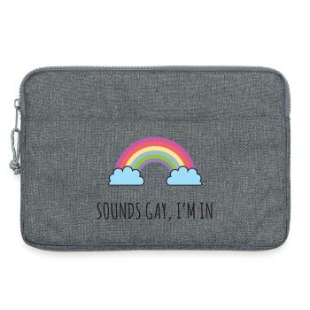 LGBT Pride Month - Sounds Gay, I'm in - Laptop bag 13" - heather grey - Front