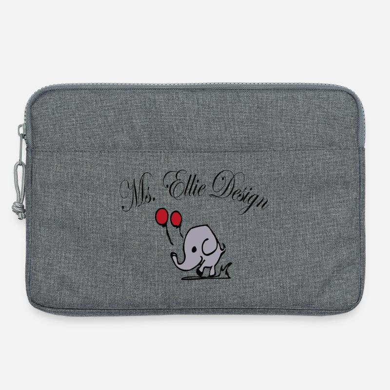 Elefantendame mit Luftballons - Laptoptasche 13" - Grau meliert