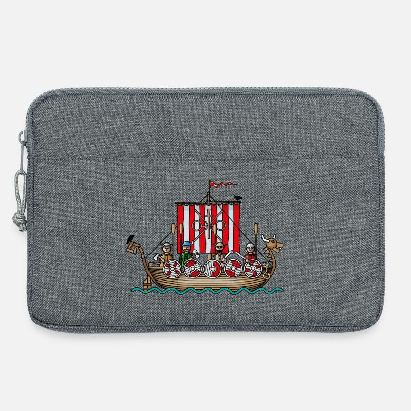 Wikinger auf hoher See - Laptoptasche 13" - Grau meliert