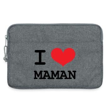 Ich liebe meine Mutter - Muttertag - Laptoptasche 13" - Grau meliert - Vorne
