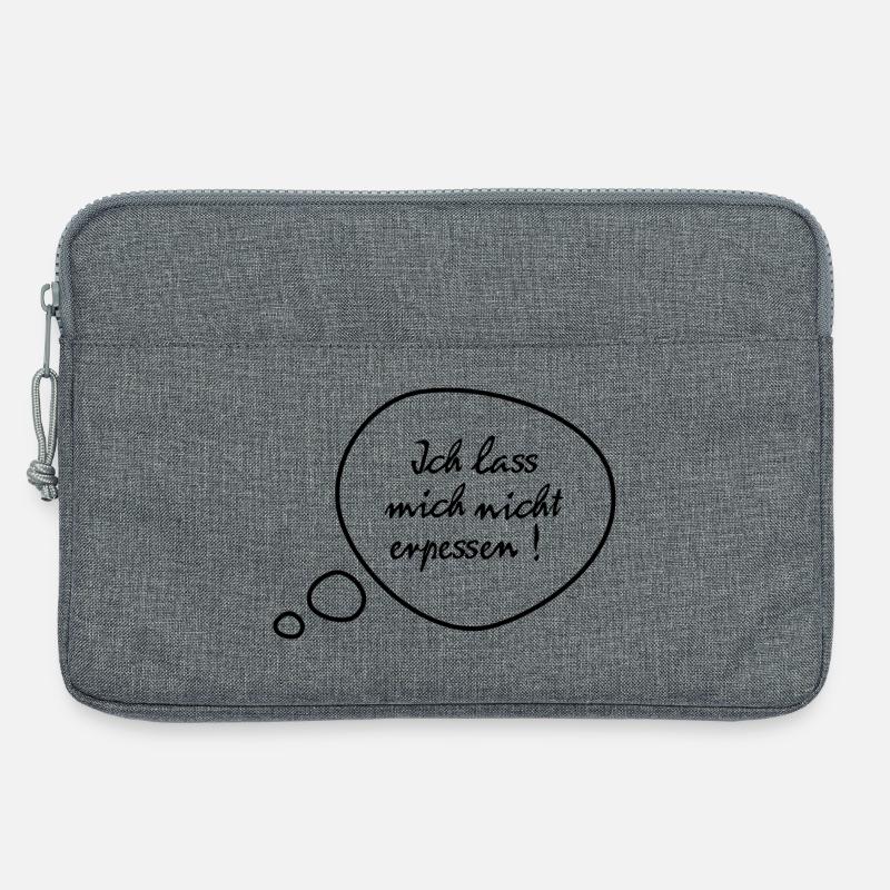 Ich lass mich nicht erpressen - Laptoptasche 13" - Grau meliert
