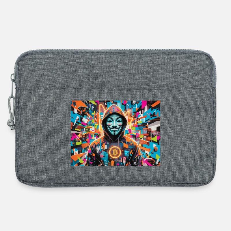 Bitcoin Bazooka - PopArt - Satoshi 3 - Laptoptasche 13" - Grau meliert