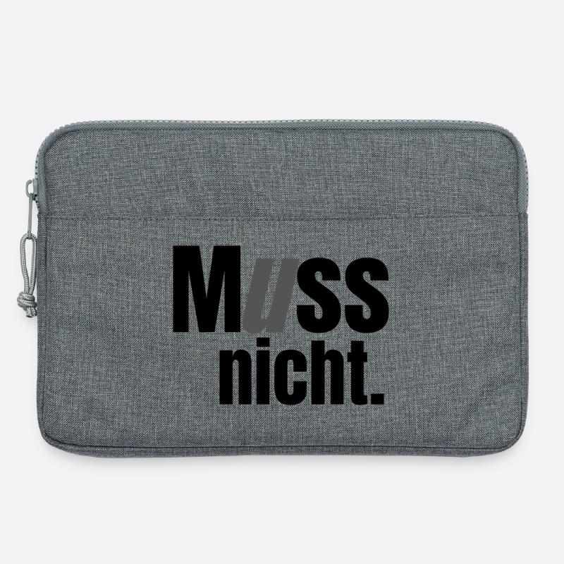 Muss nicht - Laptoptasche 13" - Grau meliert