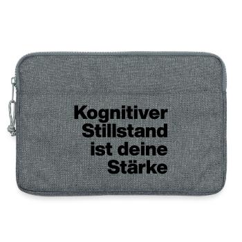 L’IMMOBILISATION COGNITIVE EST VOTRE FORCE. SARCASME - Sacoche pour ordinateur portable 13 pouces - gris chiné - Devant
