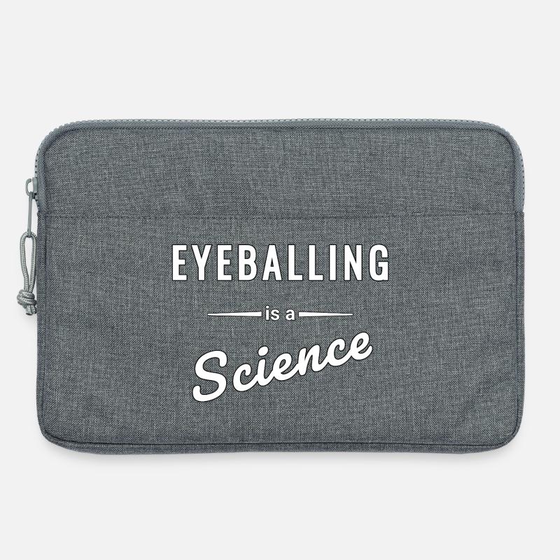 Eyeballing ist eine echte Wissenschaft - Spruch - Laptoptasche 13" - Grau meliert