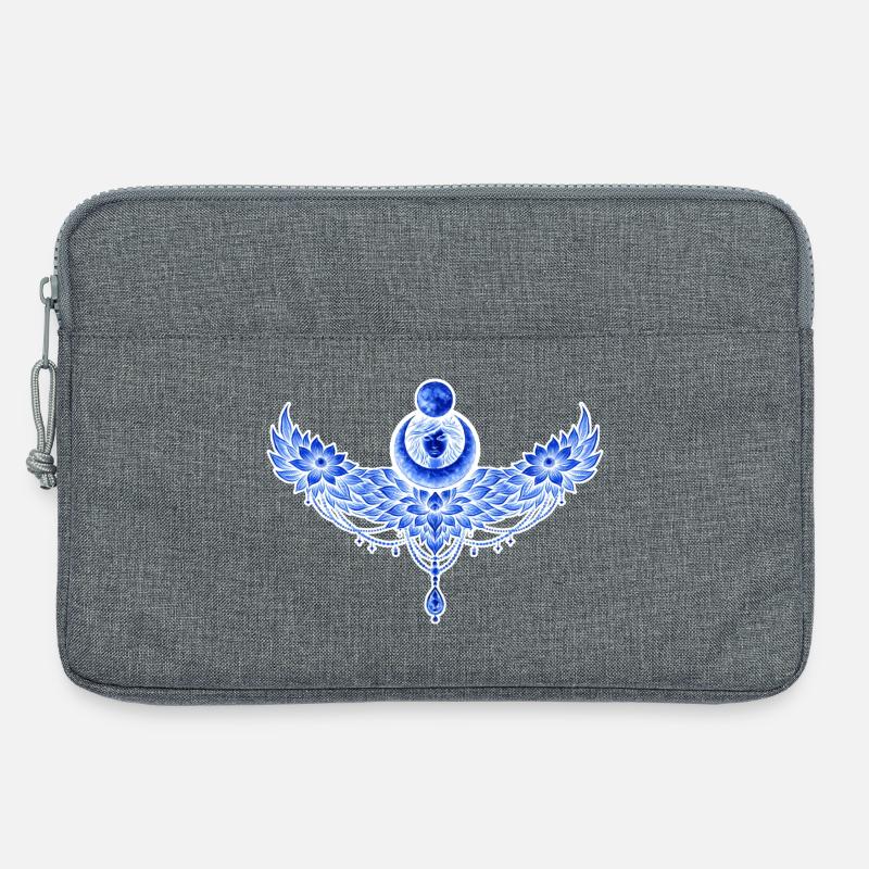 Blue winged moon - Laptop bag 13" - heather grey