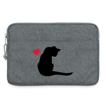 Chat - Sacoche pour ordinateur portable 13 pouces - gris chiné - Devant