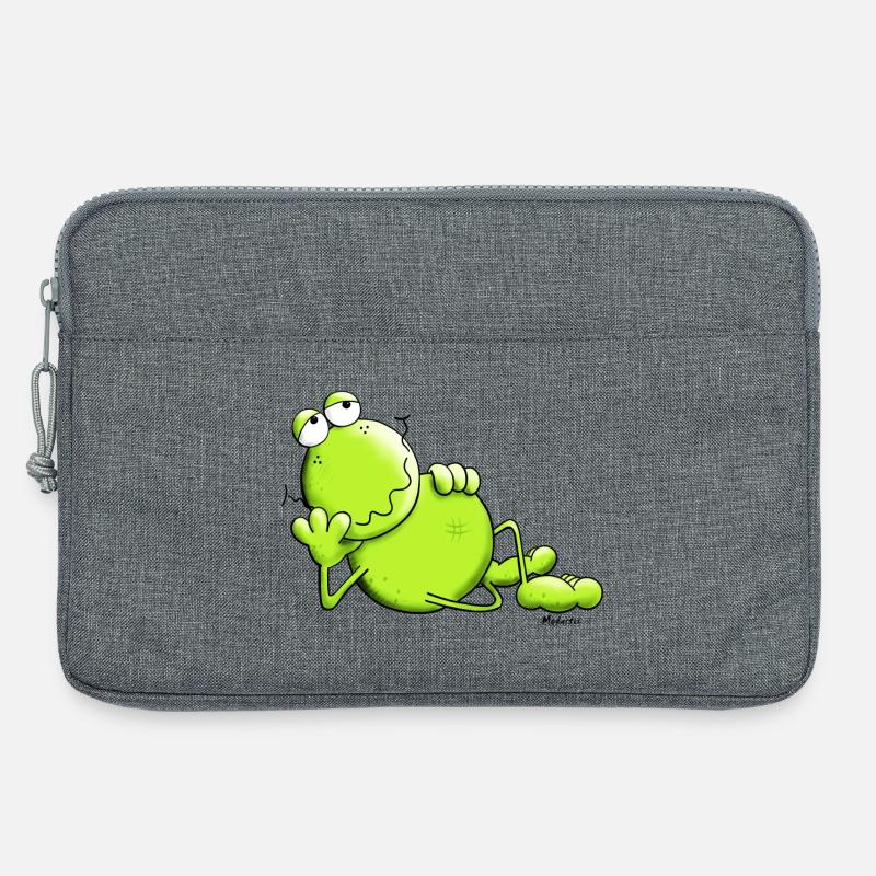 Verträumter Frosch - Laptoptasche 13" - Grau meliert