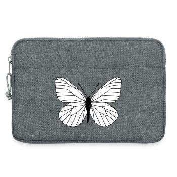 Papillon blanc - Sacoche pour ordinateur portable 13 pouces - gris chiné - Devant